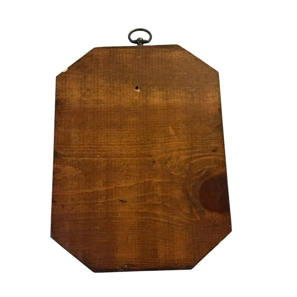 Vintage Wood Plaque w/ Prayer of Saint Francis of Assisi Religious Wall Art